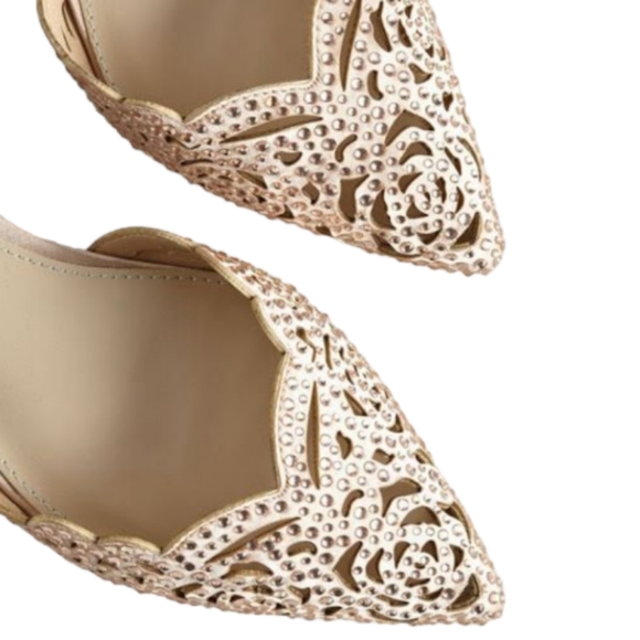 Blue by Betsey Johnson "Lucy" Embellished Sparkling Flats Size 8 - Picture 8 of 8